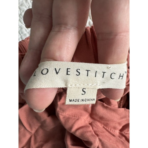 NWOT Lovestitch Women’s Wide Wrap Style Pants Tan Brown Small Rayon - Picture 2 of 14